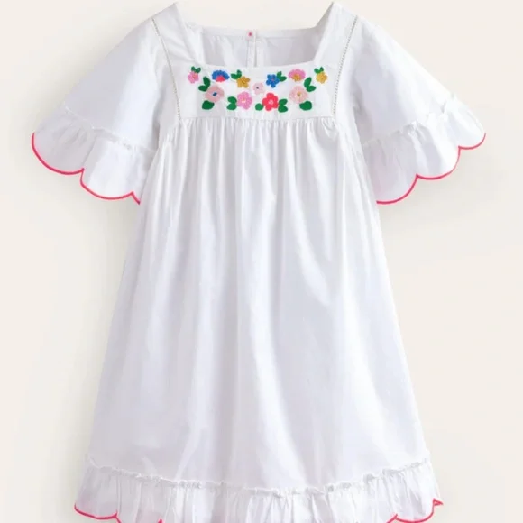 green emerald velvet dress Occasion Short Linen Dress-White Embroidery